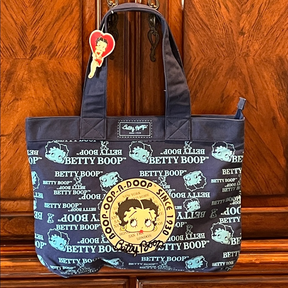 🆕 Betty Boop Graphic Canvas Tote Bag Travel Shopping Beach Gifting💕